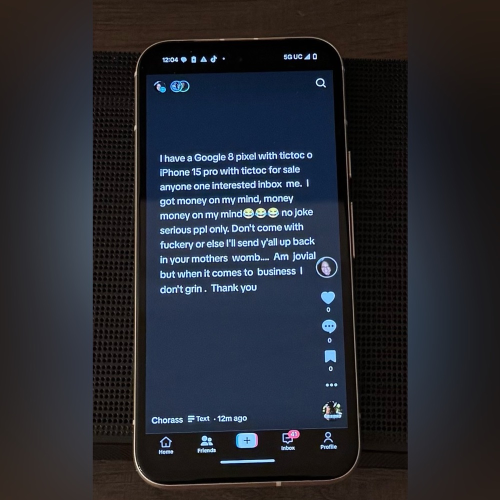 Google pixel 8 with tik tok